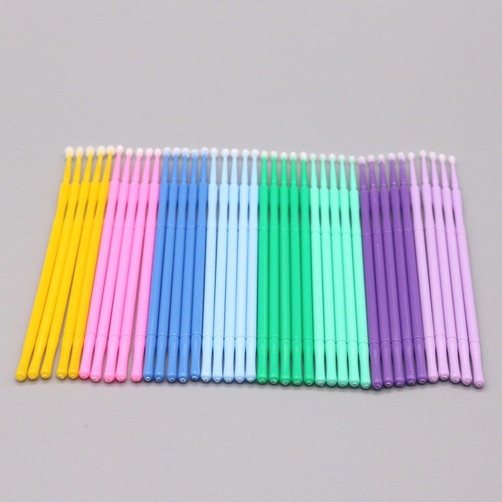 Glue Stick Pack - 100개/세트 마이크로 브러쉬 메이크업 속눈썹 연장용