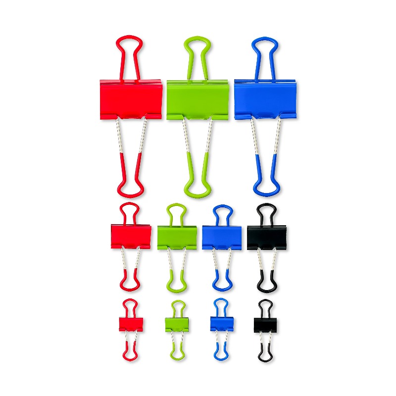 Binder Clip Assorted - 그립 바인더 클립, 다양한 색상과 크기,