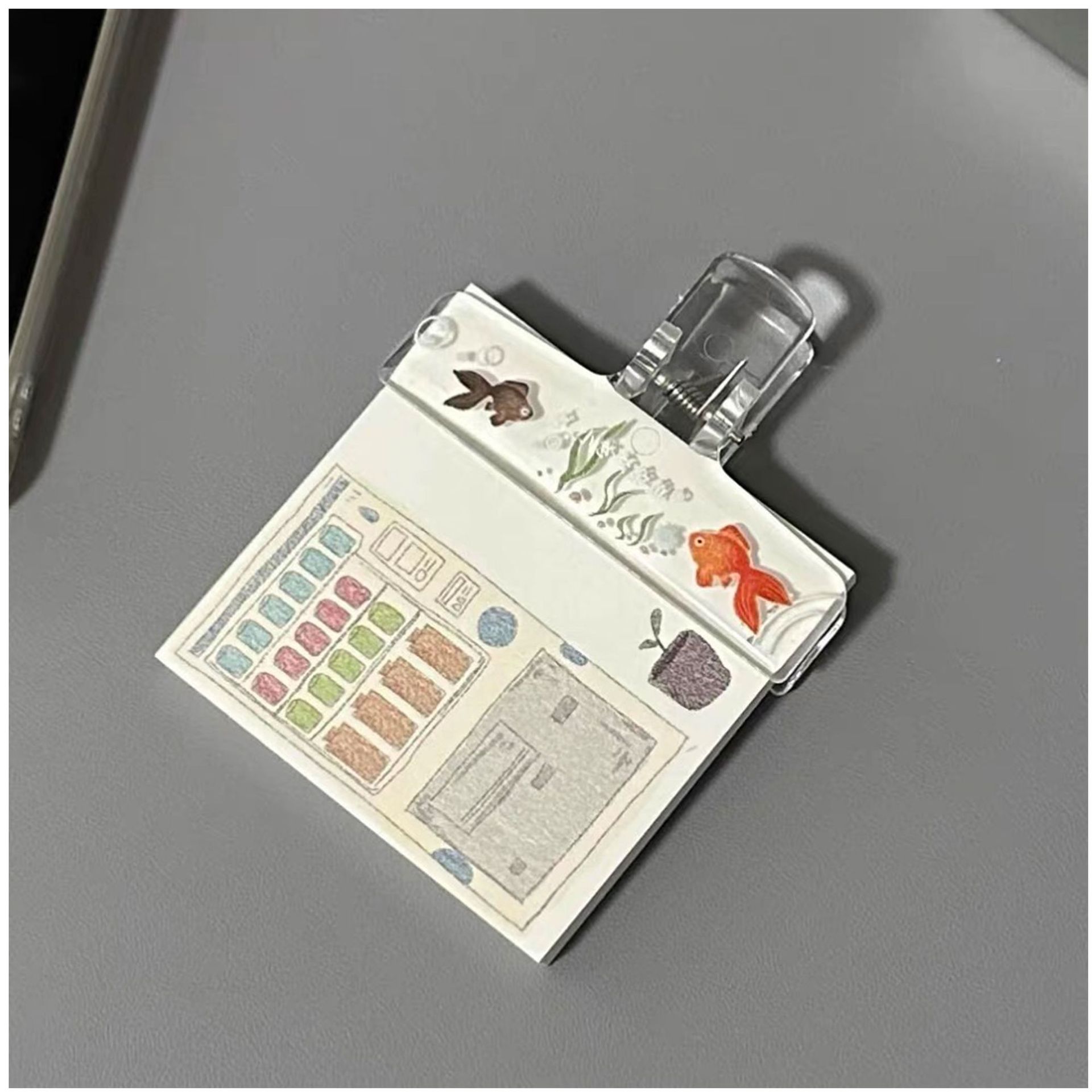 Binder Clip Assorted - 투명 아크릴 바인더 클립 1PC 대형
