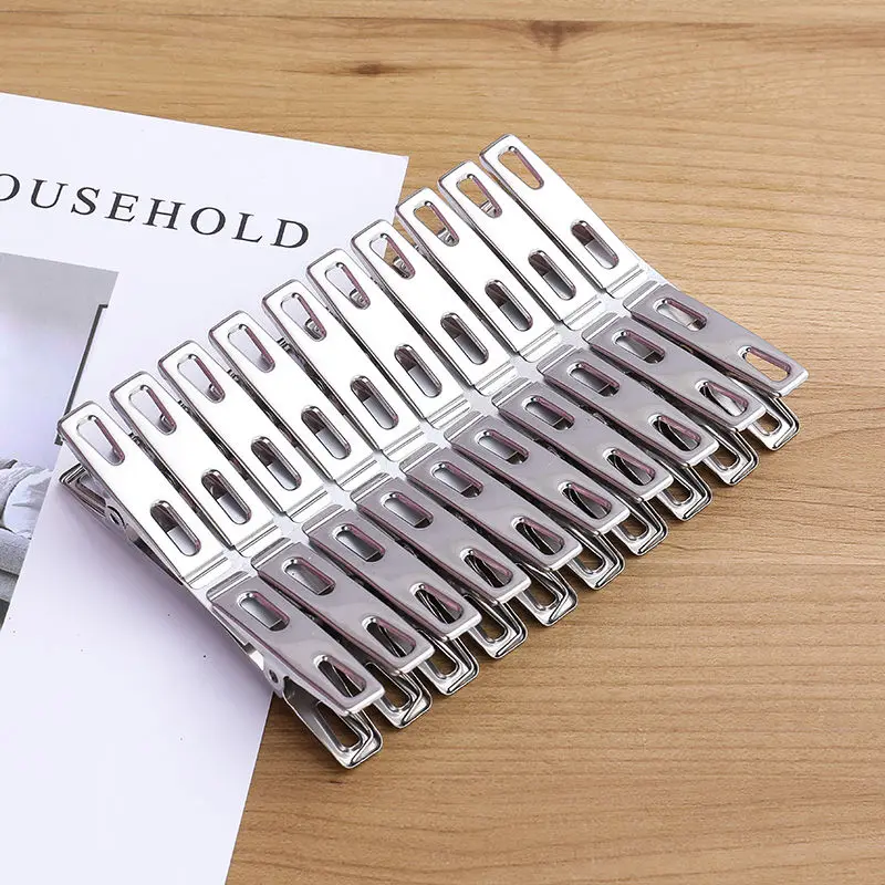 Binder Clip Assorted - 20pcs 스테인레스 스틸 플랫 입 Clothespins,