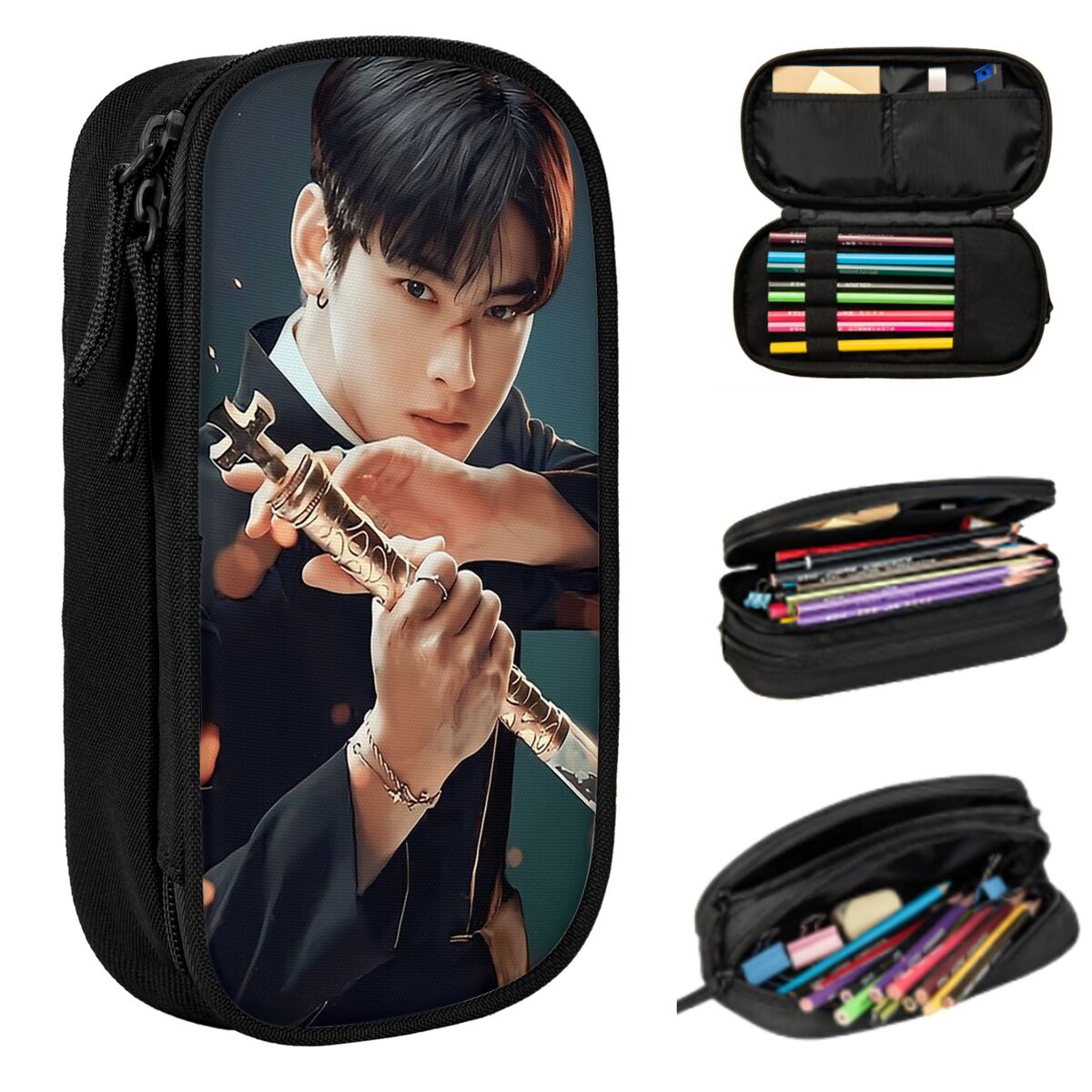차은우 남학생 여학생용 필통, 학용품 가방, 펜 홀더  - Stationery And Office Supply Chain 리뷰 및 가격