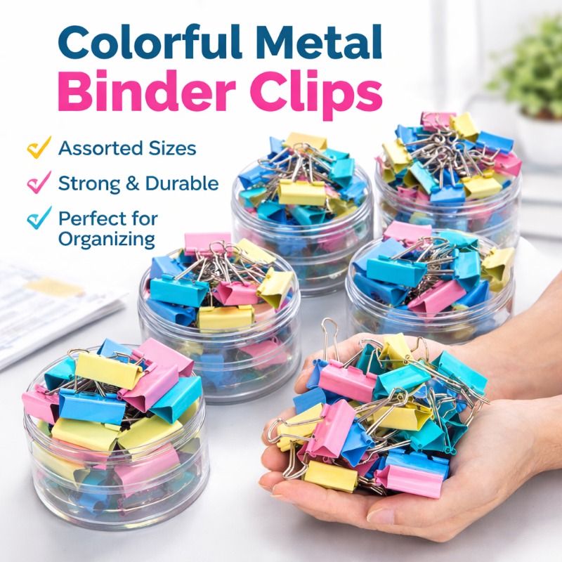 40개/세트 긴 다채로운 금속 바인더 클립, 다양한 크 - Binder Clip Assorted 리뷰 및 가격