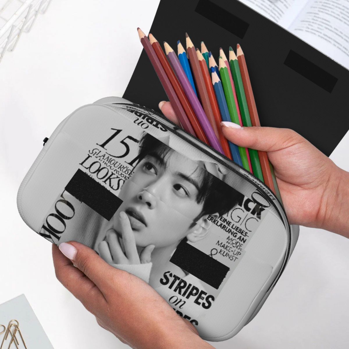 차은우 Kpop Astro 연필 케이스 어린이용 선물  - Stationery And Office Supply Chain 리뷰 및 가격