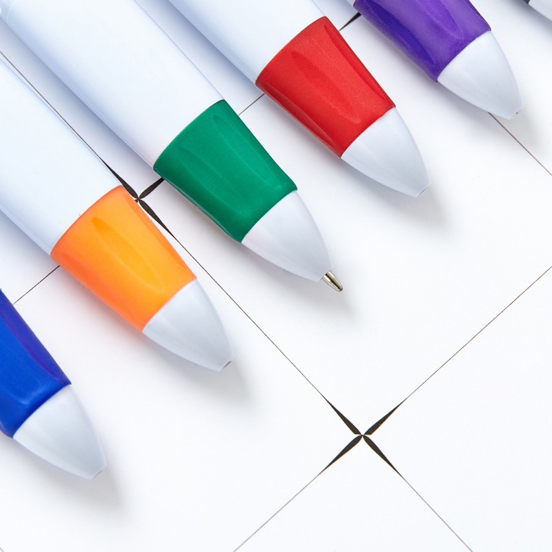 1Pcs 젤 펜 4 색 잉크 휴대용 프레스 볼펜 키 체 - Stationery And Office Supply Chain 리뷰 및 가격