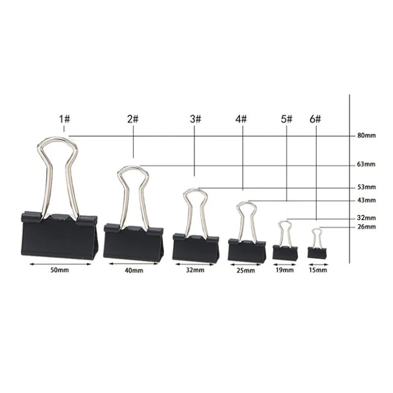 10/20PCS 금속 종이 클립 19 25 32 41  - Binder Clip Assorted 리뷰 및 가격