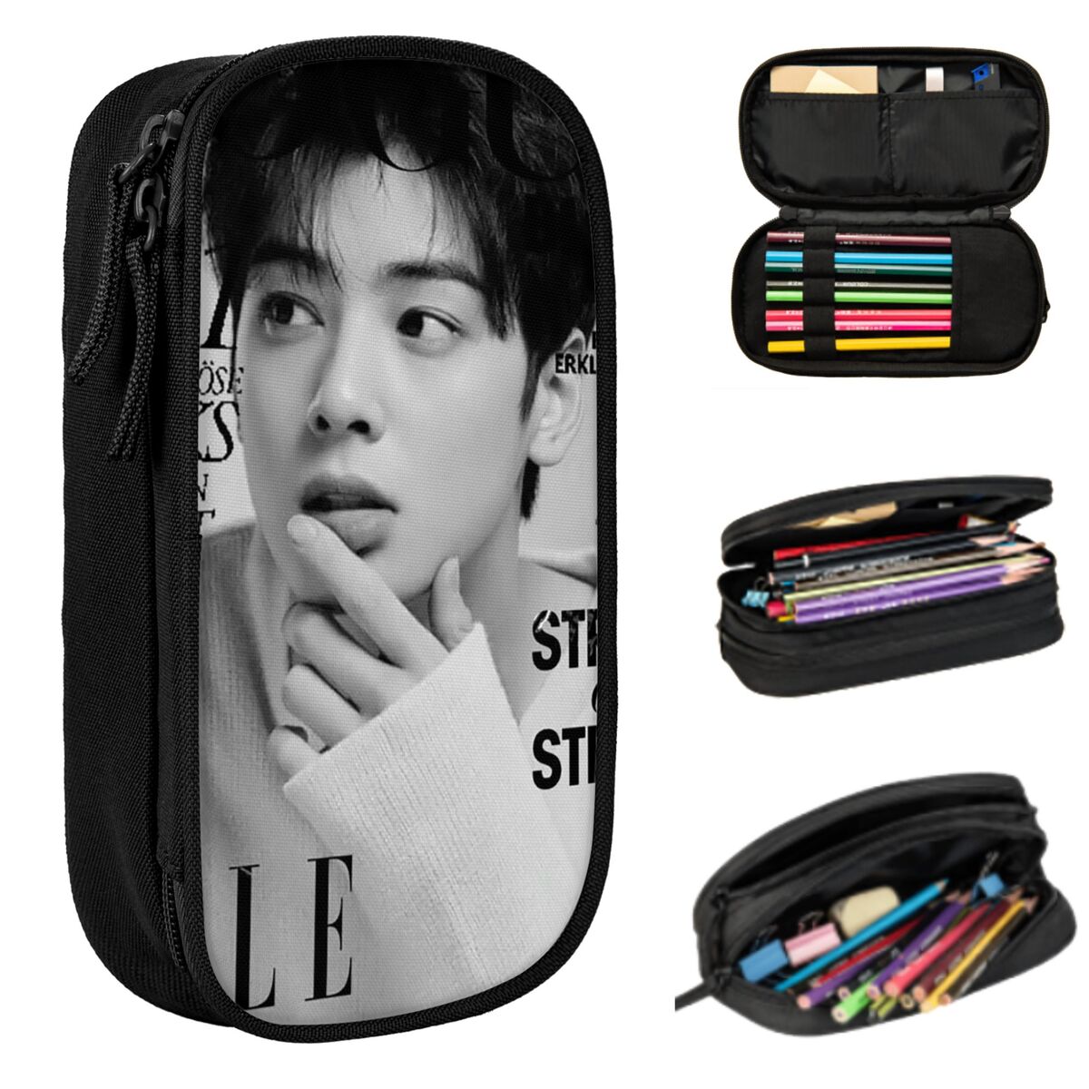 차은우 Kpop Astro 연필 케이스 소년 소녀 학교 - Stationery And Office Supply Chain 리뷰 및 가격