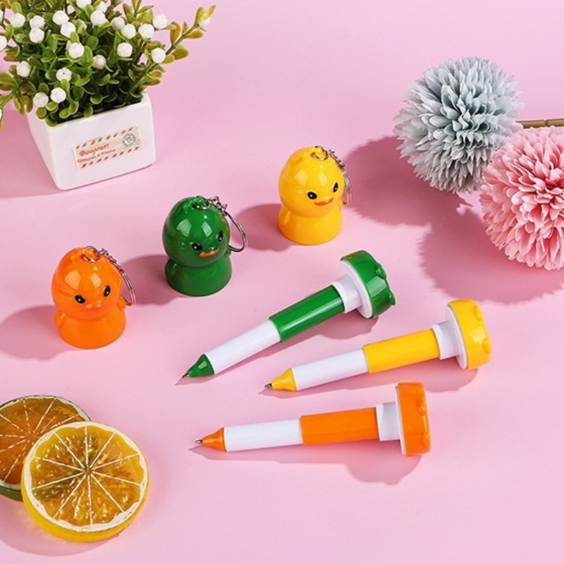 랜덤 컬러의 오리 모양 접이식 블루 젤 펜 6개 팩(걸 - Stationery And Office Supply Chain 리뷰 및 가격
