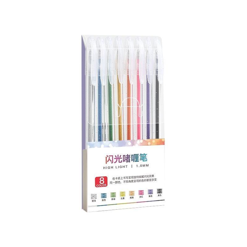 8/12/18 색상 글리터 젤 펜 1.2mm 금속 팁  - Gel Ink Pen Set 리뷰 및 가격