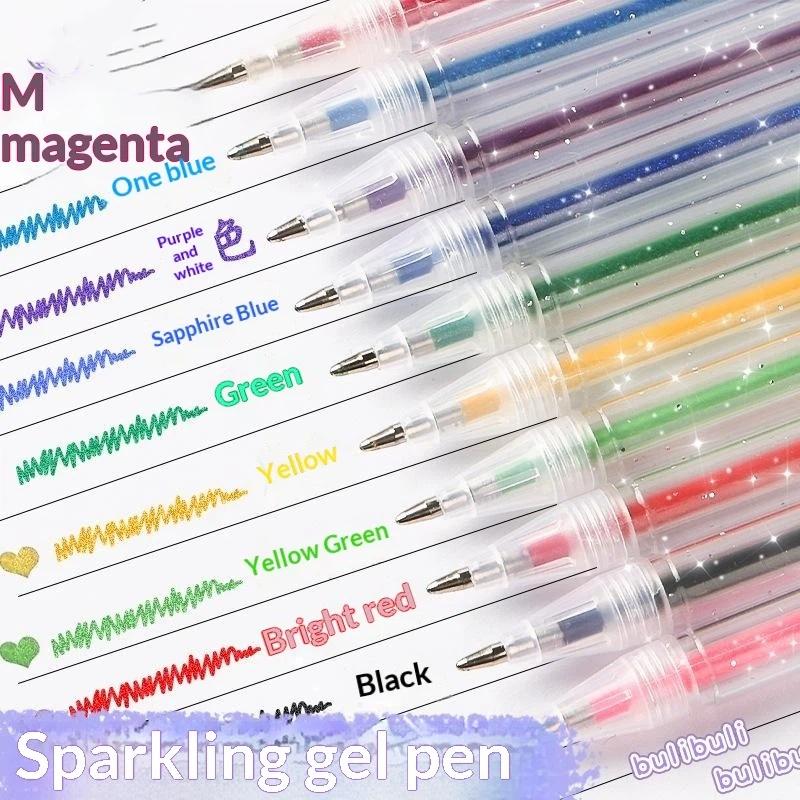 8/12/18 색상 글리터 젤 펜 1.2mm 금속 팁  - Gel Ink Pen Set 리뷰 및 가격