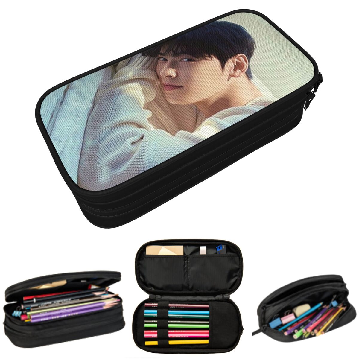 차은우 Kpop Astro 연필 케이스 학생용 펜 박스 - Stationery And Office Supply Chain 리뷰 및 가격