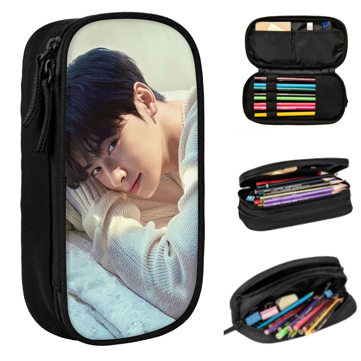 차은우 Kpop Astro 연필 케이스 학생용 펜 박스 - Stationery And Office Supply Chain 리뷰 및 가격