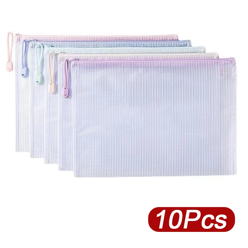 5-30pcs 지퍼 메쉬 가방 A4/A5 플라스틱 지퍼 - Stationery Supplier 리뷰 및 가격