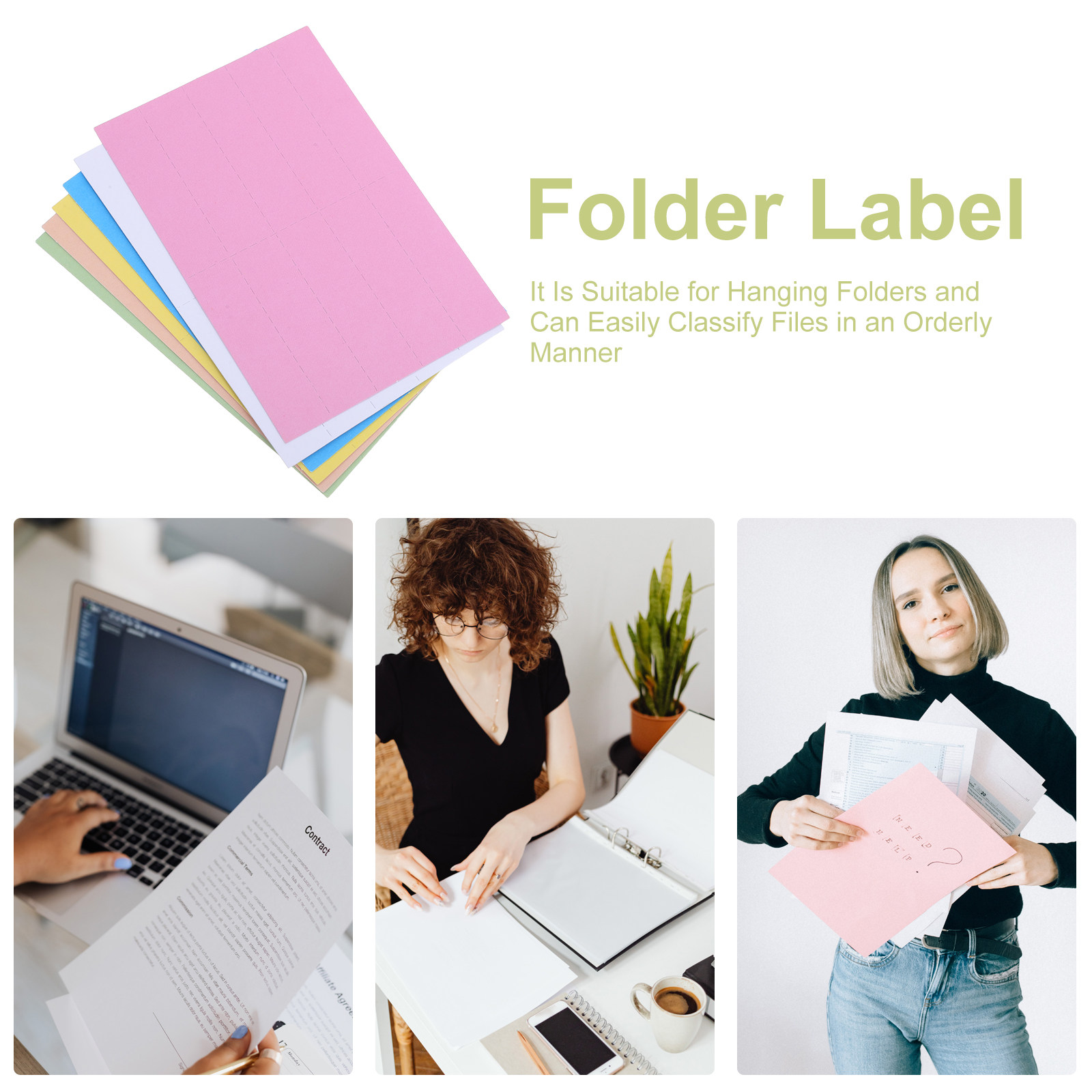 6장 컬러 행잉 파일 폴더 라벨, 서류 정리용 빈 탭, - File Folder Hanging 리뷰 및 가격