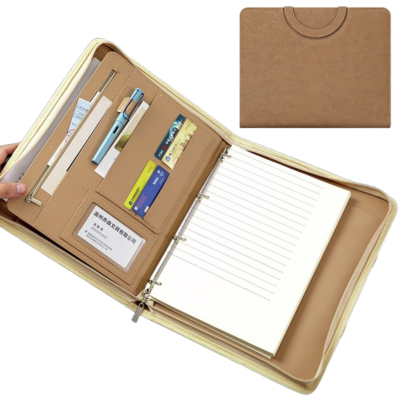 다기능 A4 PU 가죽 비즈니스 포트폴리오 폴더 링 바 - Binder Clip Assorted 리뷰 및 가격