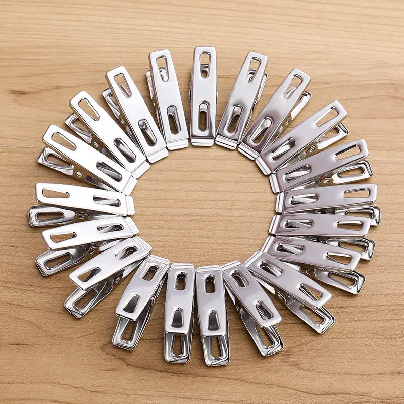 20pcs 스테인레스 스틸 플랫 입 Clothespin - Binder Clip Assorted 리뷰 및 가격