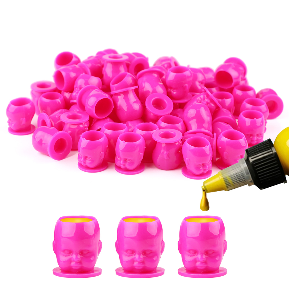 50pcs 플라스틱 일회용 문신 잉크 컵 기본 안료 클 - Calligraphy Ink Bottle 리뷰 및 가격