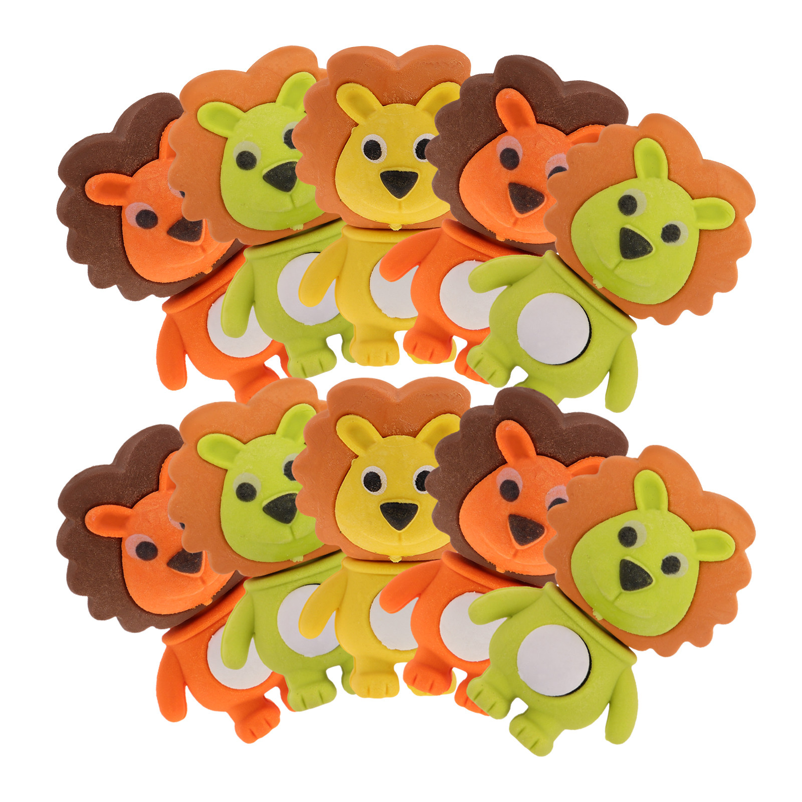 18개입 사랑스러운 사자 모양 지우개, 어린이용 3D  - Lion Stationery & Office Supply(Kunshan)Co.Ltd 리뷰 및 가격