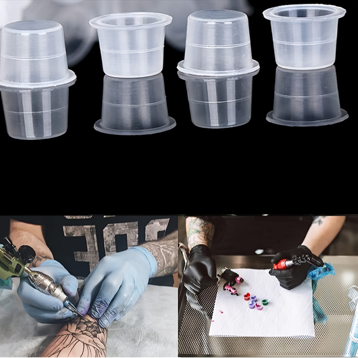 100/1000개 타투 대형 중형 소형 잉크 색소 컵  - Calligraphy Ink Bottle 리뷰 및 가격