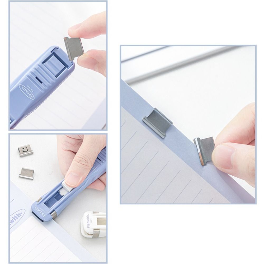 스마일 디자인 푸시 페이퍼 클립, 플라스틱 미니 바인더 - Binder Clip Assorted 리뷰 및 가격